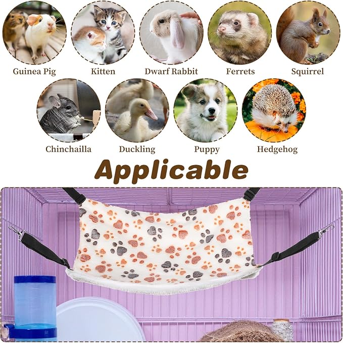 4 Pcs Cat Hammock for Cage Hanging Soft Pet Hammock Bed - Image 6