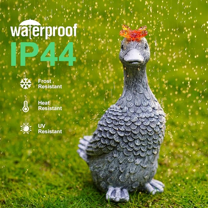 Solar Garden Statue Goose Figurine – Outdoor Decoration - Image 7