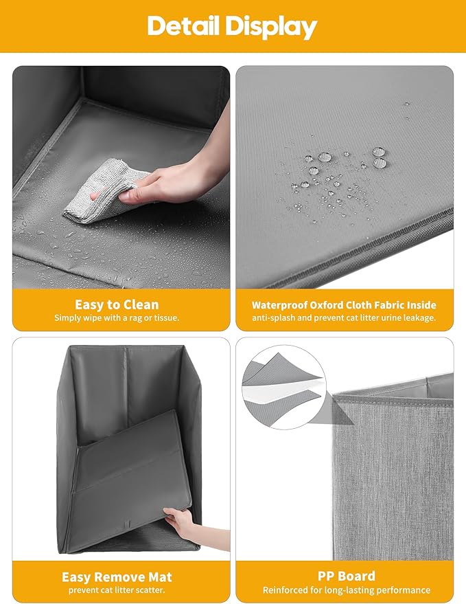 Waterproof Cat Litter Box Enclosure Splash Guard - Image 5