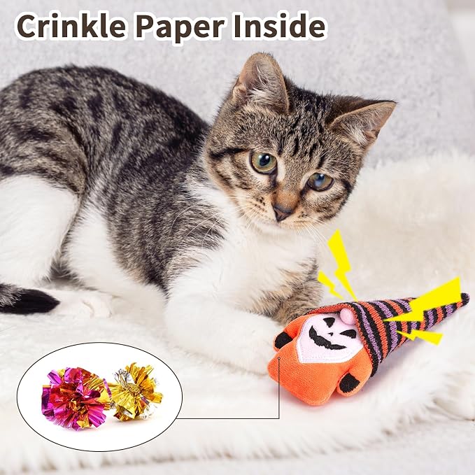 Retro Shaw Catnip Toys Gnome, Fun Cat Toys - Image 4
