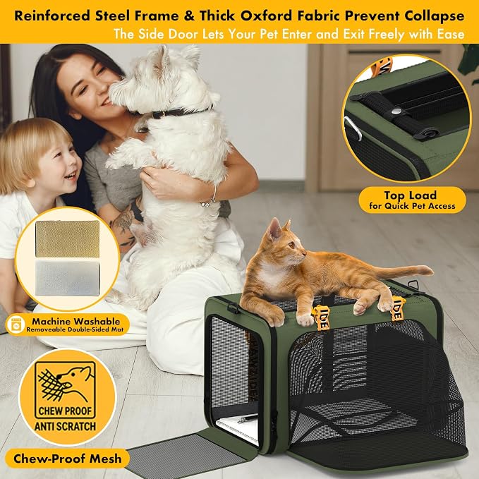 PAWZIDEA Expandable Pet Carrier w/ID Card, 18″×11″×11″ Small Dog Carrier TSA - Image 7