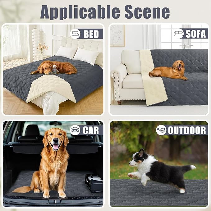 Smiry Waterproof Dog Bed Cover Blanket 30x53, Soft Reversible Pet Blanket - Image 5