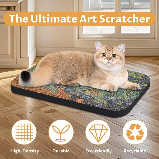 2 Pack Art Cat Scratcher, Wall-Mountable Cat Scratch Pad, Cat Wall Scratcher - Image 4