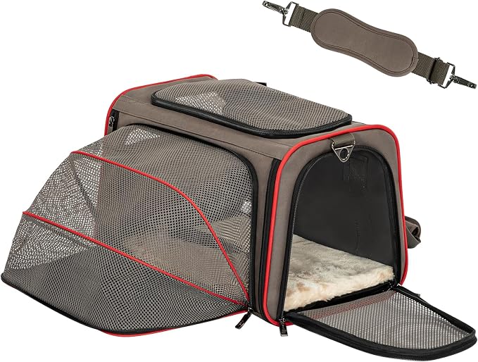 Petsfit Expandable Cat Carrier Dog Carriers, Airline Approved Soft-Sided by Petsfit