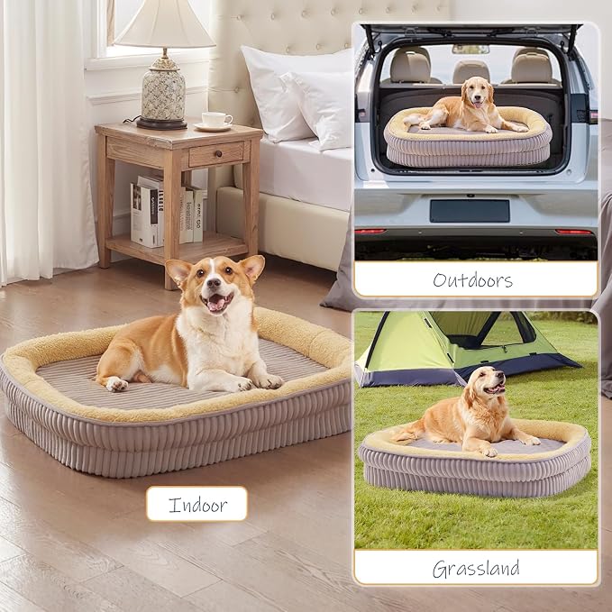 Orthopedic Dog Bed for Medium Dogs Breeds, High Density Egg Crate Foam Dog Sofa - Image 7