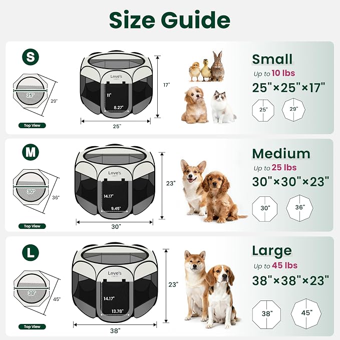 Love's cabin Pet Puppy Dog Playpen, Medium Dog Tent Crates Cage Indoor/Outdoor - Image 2