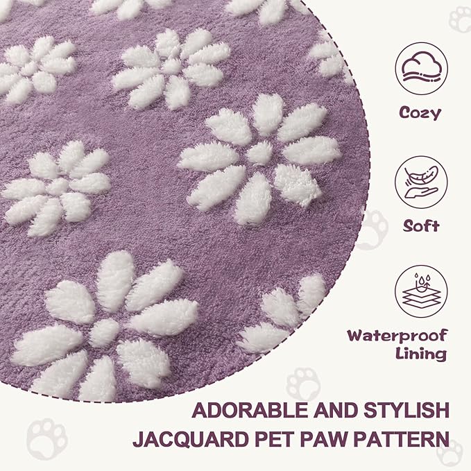 Waterproof Blanket for Dog Cat or Adult, Cute 3D Textured Flower Dog Blanket - Image 5