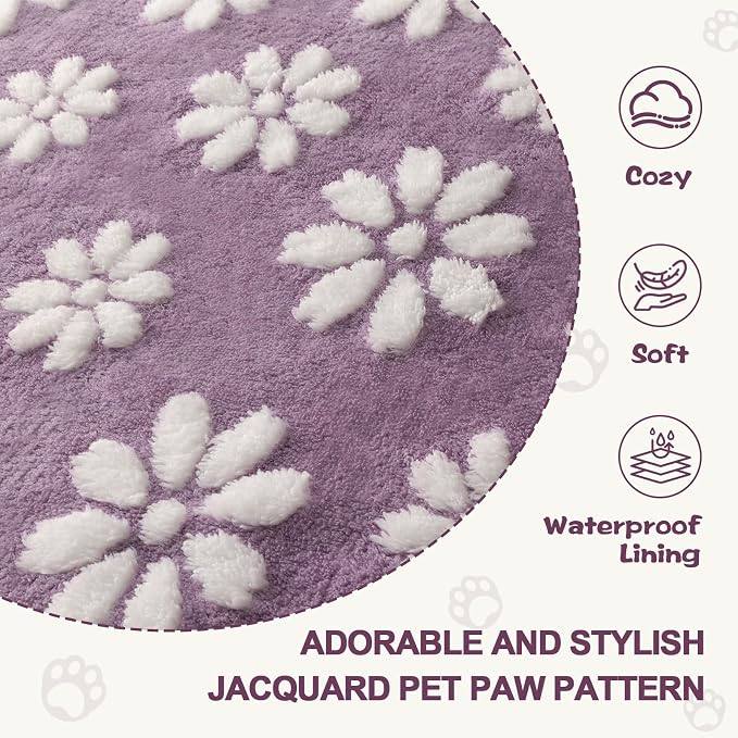 Waterproof Blanket for Dog Puppy Cat, Cute 3D Textured Flower Dog Blanket for - Image 5