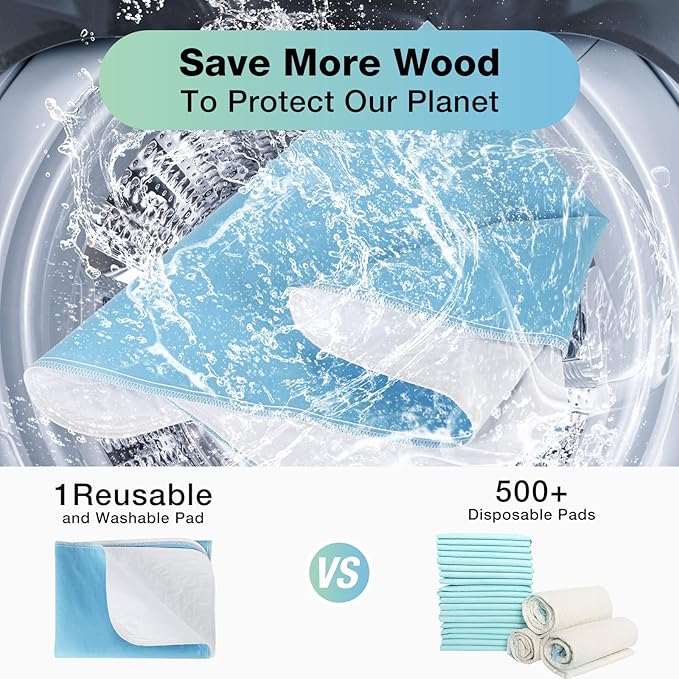 Bed Pads Washable Waterproof, Waterproof Mattress Protector & Washable Pee Pads - Image 4