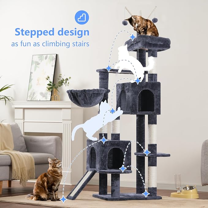 Hey-brother Cat Tree Tower, Sturdy Scratching Posts - Image 2