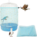 Bird Cage Cover, 45-90'' Adjustable, Universal Nylon Mesh Net, Bird Cage Skirt by LYMOI