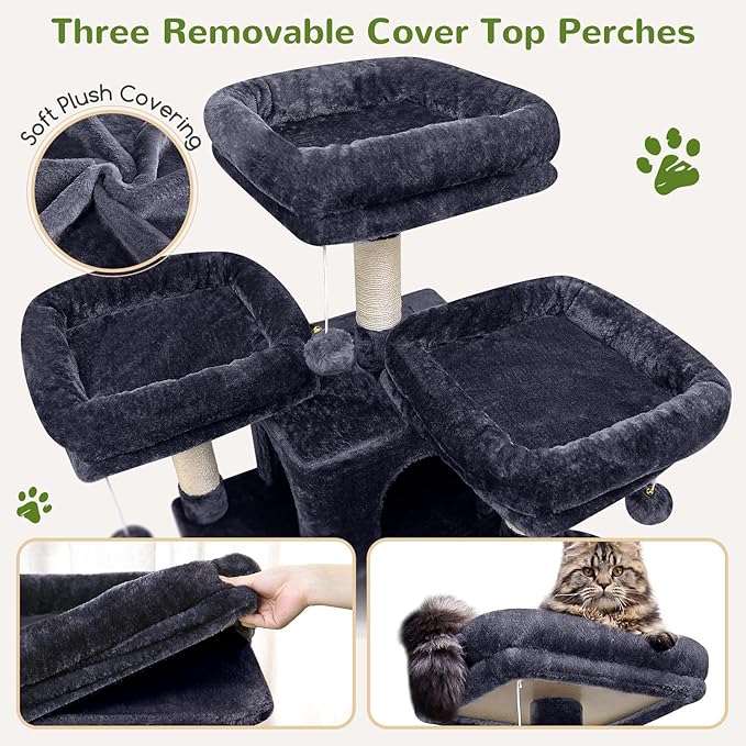 Globlazer Big Cat Tower for Indoor Cats, 80inch Cat Tower for Multiple Adult - Image 2