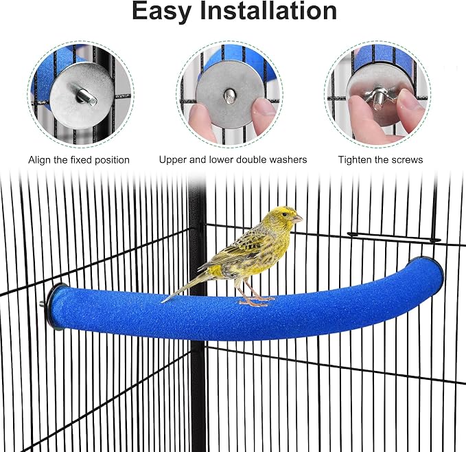 U Shape Parrot Perch Stand Toy Bird Platform Sand Paw Grinding Clean Stick - Image 6