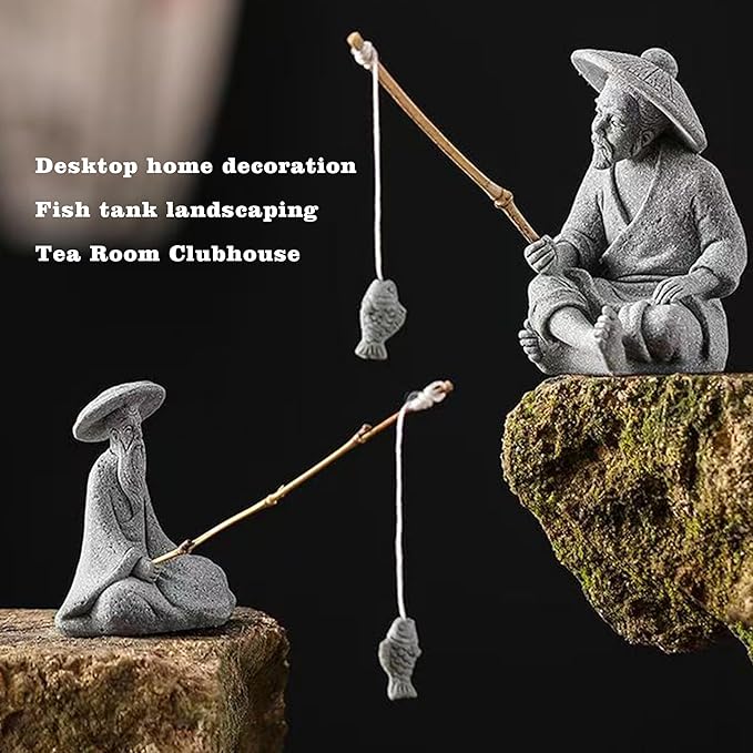 LIYAOLI Japanese Zen Fisherman Statue - Image 6