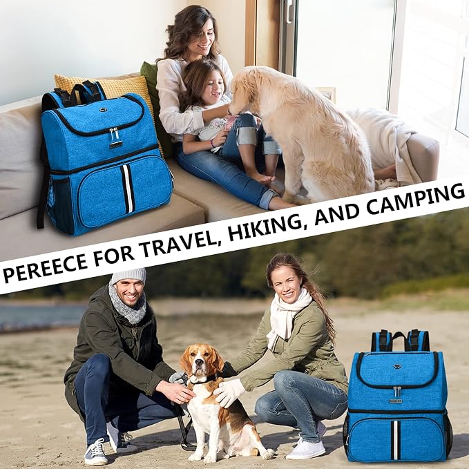 BAGLHER Pet Travel Bag, Double-Layer Pet Supplies Backpack, Pet Travel Backpack - Image 7