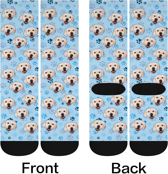 D-Story Custom Face Socks, Personalized Photo Picture on Socks, Unisex Athletic - Image 5