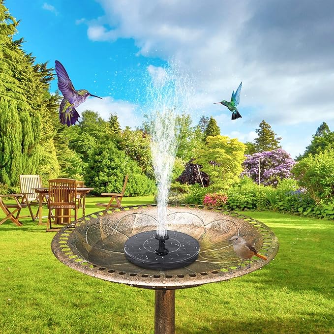 Mademax Solar Bird Bath Fountains Pump, Upgrade 1.4W Solar Fountain - Image 2