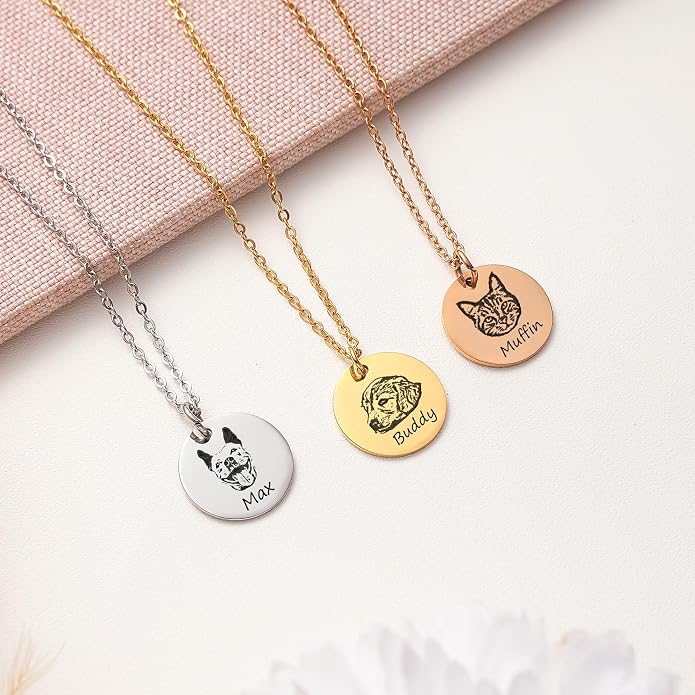 Custom Pet Portrait Necklace - Image 2