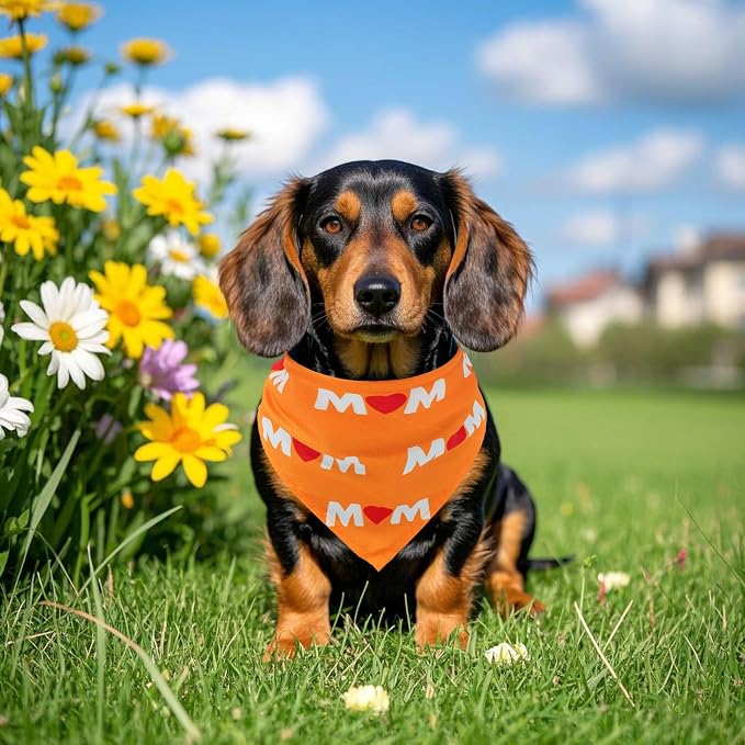 30 Pcs Mothers Day Small Dog Bandanas Bulk 25 Inch Love Mom Dog Bandanas - Image 7