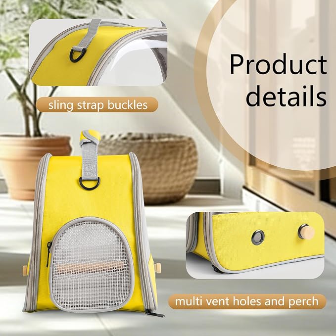Bird Travel Carrier, Portable Small Bird Parrot Parakeet Carrier - Image 3