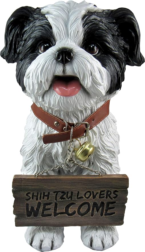 DWK Front Porch Dog Outdoor Welcome Sign Decorative Statue | Cute Dog Welcome by DWK