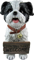 DWK Front Porch Dog Outdoor Welcome Sign Decorative Statue | Cute Dog Welcome by DWK