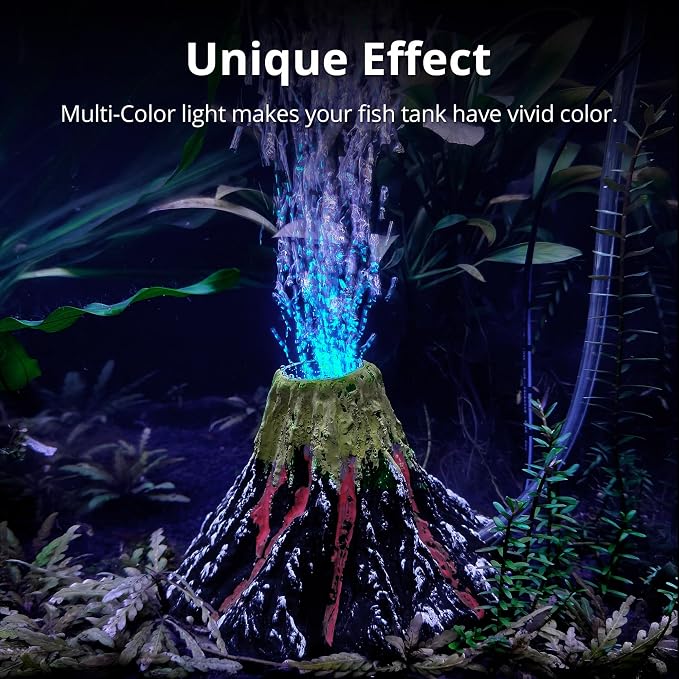 NICREW Aquarium Volcano Ornament Kit, Bubbler Decorations - Image 2