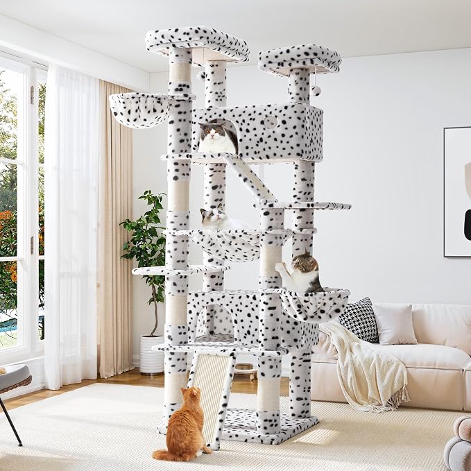 Allewie 81 Inches Tall Cat Tree/Multi-Level Large Climbing Tree House and Towers by Allewie