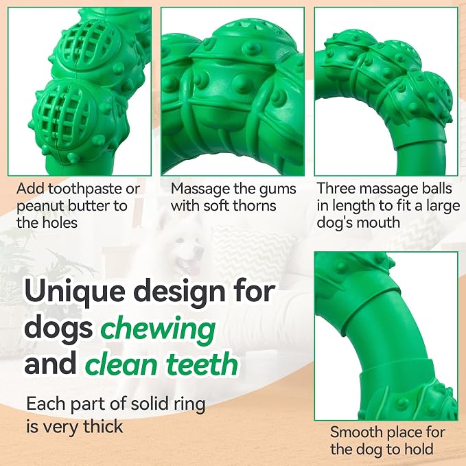Indestructible Dog Chew Toys for Aggressive Chewers, Super Dog Chewer Toys for - Image 4