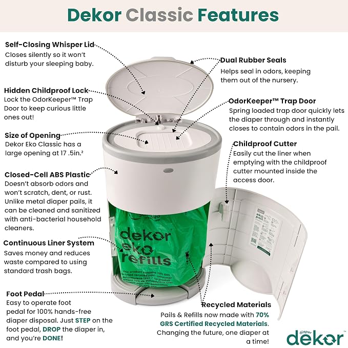Diaper Dekor EKO Classic Diaper Pail Gift Set - Image 2