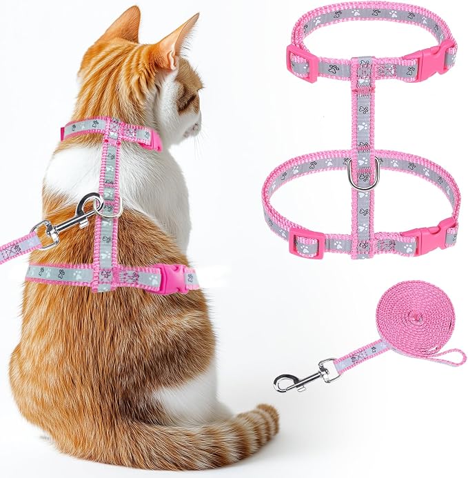 KOOLTAIL Cat Harness and Leash Set, Escape Proof Adjustable Kitten Harness by KOOLTAIL
