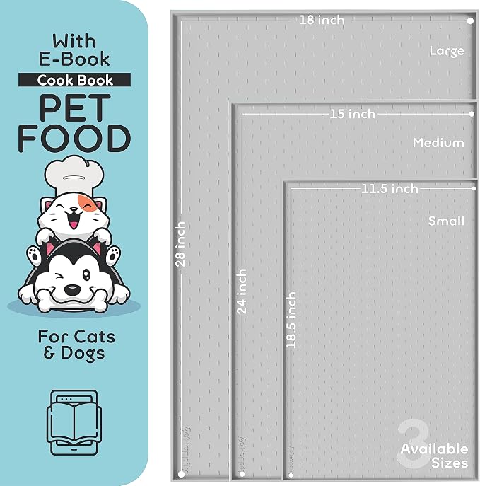 Dog Food Mat - Raised Edges Dogs Mat - Image 2