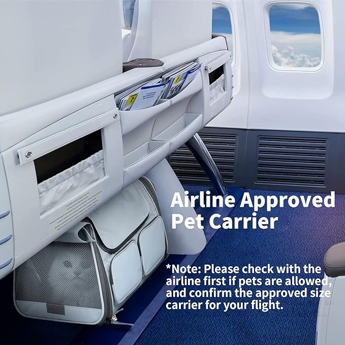 FUKUMARU Cat Carrier, Soft-Sided Small Dog Carrier, Large Cat Travel Bag - Image 2