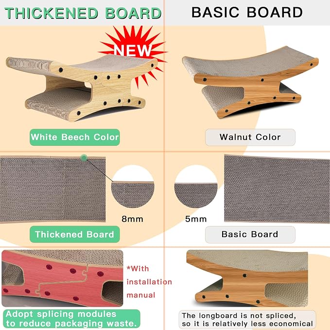 Reversible Cat Scratcher Bed, Large Scratching Board - Image 4