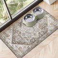 Dog Food Mats for Floors, Absorbent Dog Bowl Mat for Food and Water Dispenser by Cuslnox
