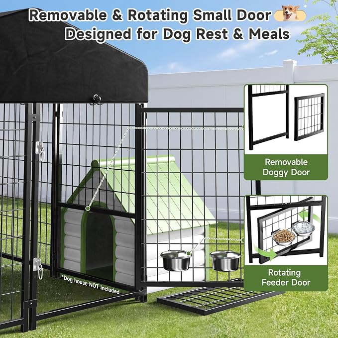 2PCS Dog Kennel Outdoor, Outside Dog Kennel - Image 2