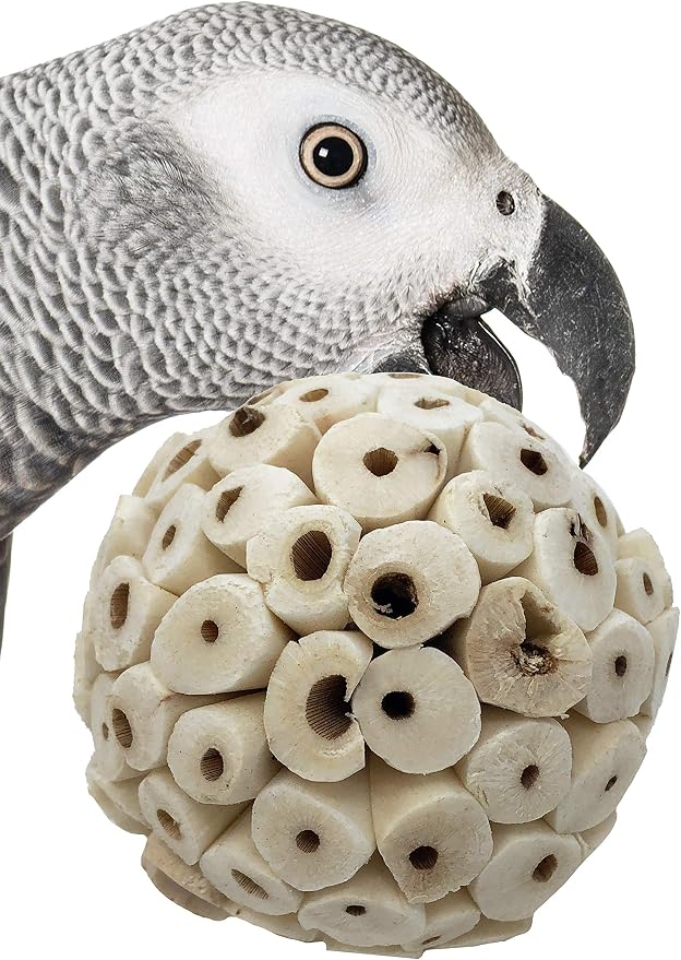 Bonka Bird Toys 1214 Pk3 All-Natural Sola Atta Balls, Soft and Lightweight Chew by BonkaBirdToys