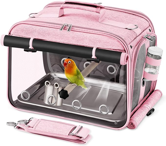 Suertree Bird Carrier Airline Approved, Bird Travel Cage by Suertree
