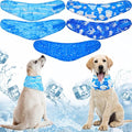 Talltalk 5 Pieces Dog Cooling Bandanas Neck Wraps Ice Scarf Pet Dog Cooling by Talltalk