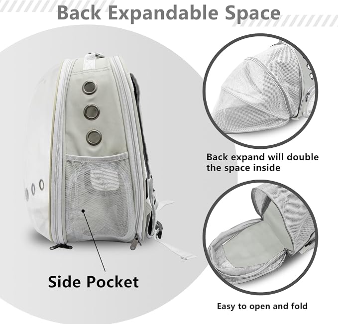 Cat Backpack Carrier Back Expandable Bubble Pet Carrier Backpack - Image 3