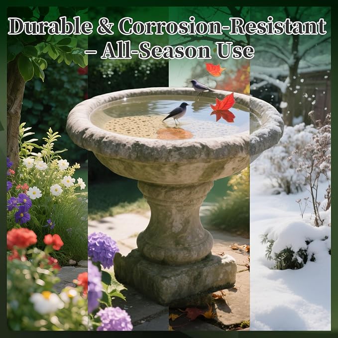 Bird Bath Copper Disk, 99.99% Pure Copper Metal Disc Bird Bath Cleaner - Image 7
