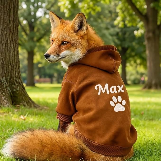 Personalized Dog Hoodie with Name/Text, Custom Embroidered or Printed Dog - Image 2