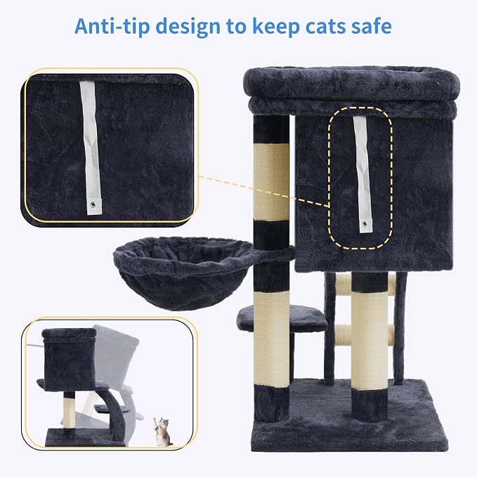 Heybly Cat Tree Tower, Cat condo - Image 8