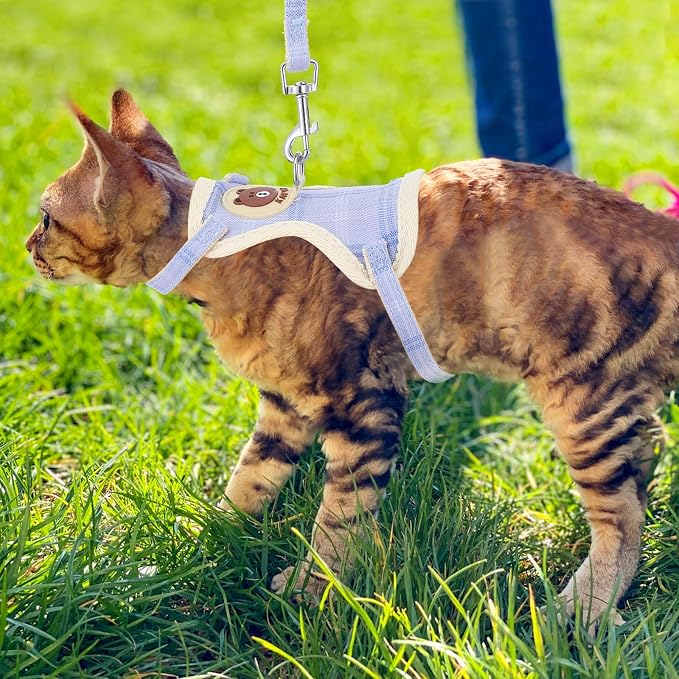 TIESOME Cat Harness and Leash Set, Adjustable Gradient Kitten Harness Escape - Image 6