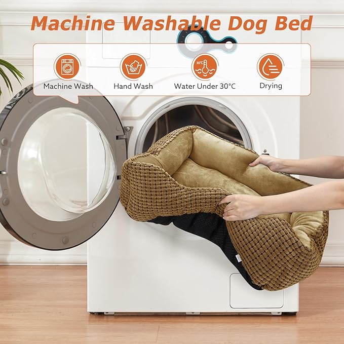 MIXJOY Large Dog Bed for Large Medium Small Dogs, Rectangle Washable Orthopedic - Image 7