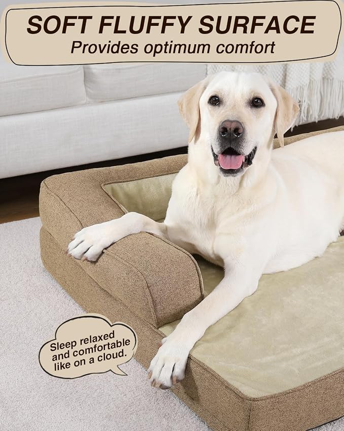 KSIIA Washable Dog Bed XL Senior Dog, Orthopedic Warm Soft Pet Sofa Waterproof - Image 6