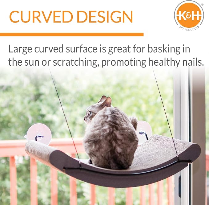 K&H Pet Products EZ Mount Cat Window Perch Kitty Sill Scratcher Cradle - Image 4