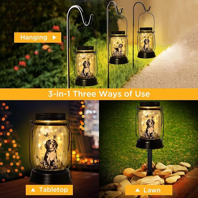 Beagle Gifts for Women/Men Beagle Solar Lanterns Dog Mom Birthday Dog Lovers - Image 3