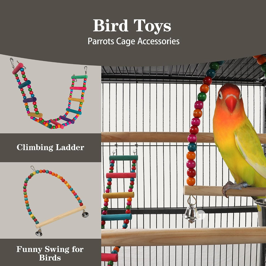 69 Inch Large Bird Flight Cage with Birdcage Cover - GlobalHabitat Supply