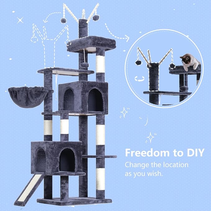 Hey-brother Cat Tree Tower, Sturdy Scratching Posts - Image 4